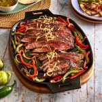 Cast Iron Sizzle Skillet & Wood Trivet