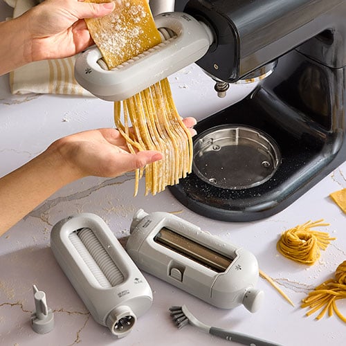 101231-1-lg.jpg Deluxe Stand Mixer 3-Piece Pasta Roller & Cutter Set - Image 1