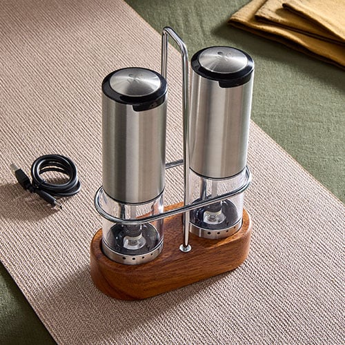 101548-1-lg.jpg Electric Salt & Pepper Grinder Set - Image 1