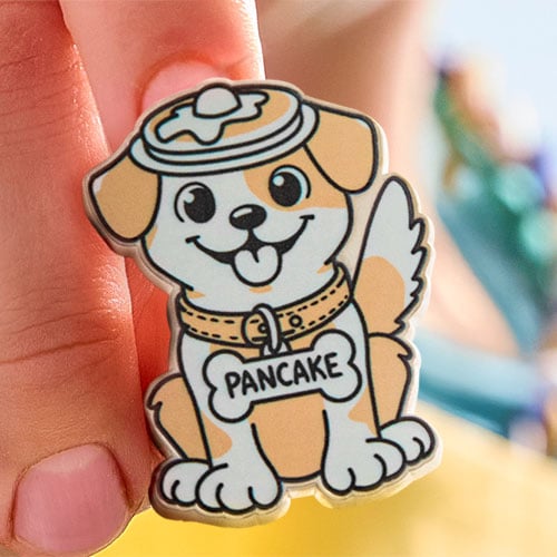 101567-1-lg.jpg Pancake the Puppy Pin - Image 1