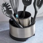 Stainless Steel Rotating Utensil Holder - Image 4